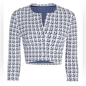 Intermix - Devon Windsor, Sasha Houndstooth Cropped Tweed Jacket